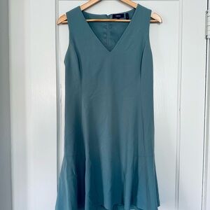 Theory blue green crepe dress
